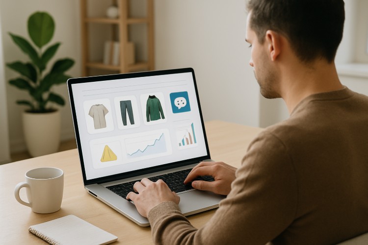 a small Long Island clothing retailer owner using AI for E-Commerce