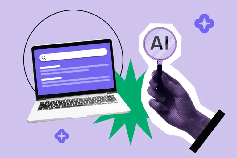 Illustration of Google AI search results showing how Long Island businesses can appear in AI Overviews through SEO and content strategy